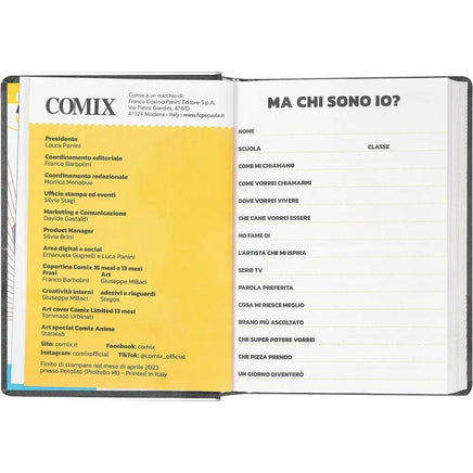 AGENDA COMIX 16 MESI mini nero Black&Silver - Franco Panini