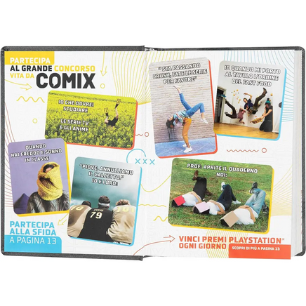 AGENDA COMIX 16 MESI mini nero Black&Silver