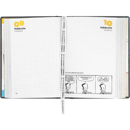 AGENDA COMIX 16 MESI mini nero Black&Silver