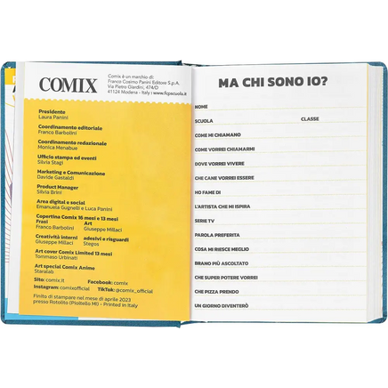 AGENDA COMIX 2024 16 MESI mini Blue Metallic