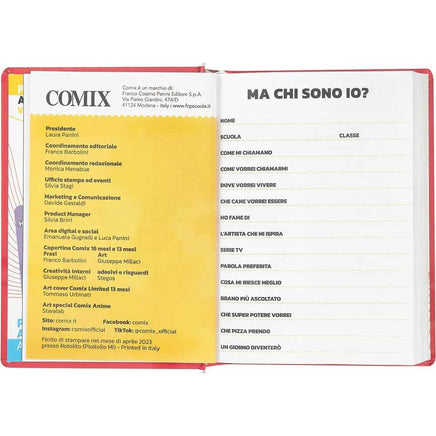 AGENDA COMIX mini 2024 16 MESI rosso Chi droppa - Franco