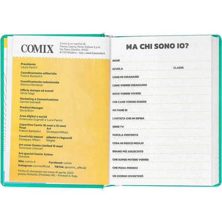 AGENDA COMIX mini 2024 16 MESI smeraldo Chiamami