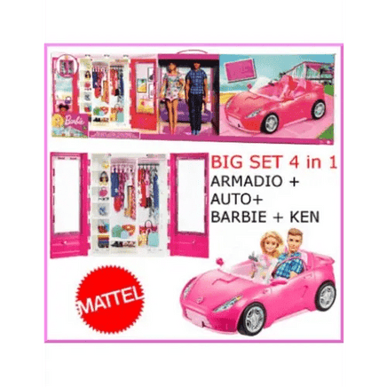 BARBIE Playset Armadio dei Sogni con auto e bambole - Giocattoli e Bambini - Toys Store887961928044