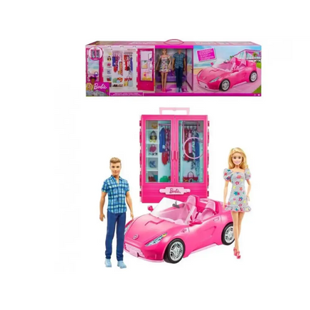 BARBIE Playset Armadio dei Sogni con auto e bambole