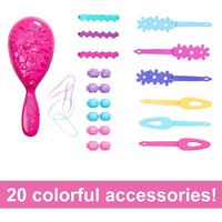 Barbie testa da acconciare con 20 accessori