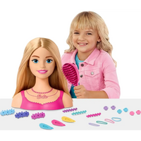 Barbie testa da acconciare con 20 accessori