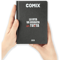 COMIX Agenda Diario Mini 16 Mesi Scuola 2024 - 2025 Nero/Bianco - Giocattoli e Bambini - Toys Store8058263201476