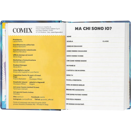 COMIX Diario Mignon Plus 2023/24 blu Cervello mandami