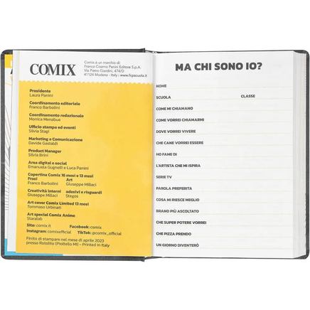 COMIX Diario Mignon Plus 2023/24 nero C'è chi droppa e chi niente - Giocattoli e Bambini - Toys Store8058263171106