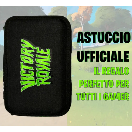 Fortnite Victory Royale astuccio 3 cerniere maxi - Franco