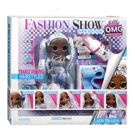 Lol Surprise Omg Fashion Show Hair Edition Lady Braids - MGA - Bambole - 0035051584285