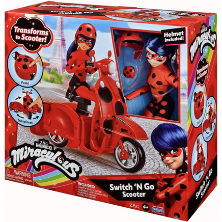 Miraculous Scooter Switch’n Go con bambola - Bandai