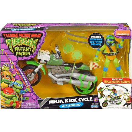 Mutant Mayhem Ninja Kick Moto con Leonardo - Giocattoli e Bambini - Toys Store0043377834311