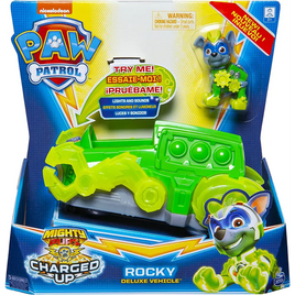 Paw Patrol Mighty Pups Veicolo deluxe Rocky - Spin Master