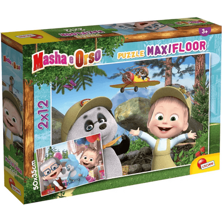 Puzzle Maxifloor 2 x 12 Masha e Orso - Giocattoli e Bambini - Toys Store8008324086122