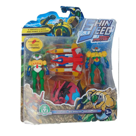 SHIN JEEG 2 PACK MINI FIGURE Shin Jeeg - Big Shooter - Bakura - Giochi Preziosi - 8056379015697