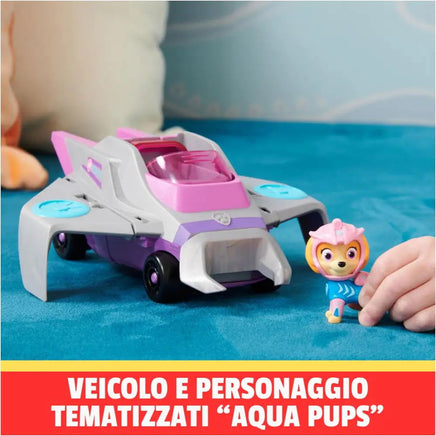 Veicolo trasformabile di Skye Paw Patrol Aqua Pups - Spin