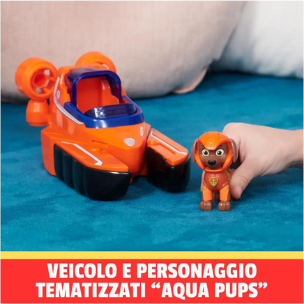 Veicolo trasformabile di Zuma Paw Patrol Aqua Pups - Spin